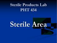 Sterile Products Lab PHT 434