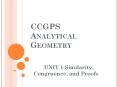 CCGPS Analytical Geometry PowerPoint PPT Presentation