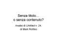 Senza titolo PowerPoint PPT Presentation