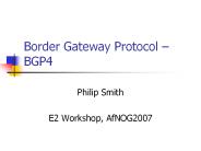 Border Gateway Protocol 