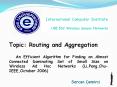Topic: Routing and Aggregation PowerPoint PPT Presentation