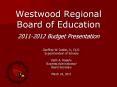 Westwood Regional Board of Education PowerPoint PPT Presentation