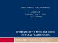 Issues in Rural Health Planning Webinar 2 Thursday, July 21, 2011 1:00  PowerPoint PPT Presentation