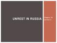 Unrest in Russia PowerPoint PPT Presentation