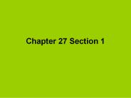Chapter 27 Section 1