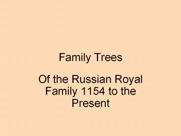 Family Trees