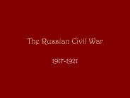 The Russian Civil War