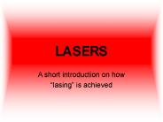 LASERS