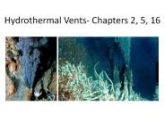 Hydrothermal Vents- Chapters 2, 5, 16