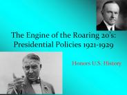 The Engine of the Roaring 20