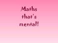 Maths PowerPoint PPT Presentation
