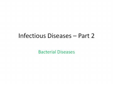Infectious Diseases 