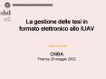 La gestione delle tesi in formato elettronico allo IUAV PowerPoint PPT Presentation