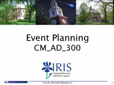 CM_AD_300 Event Planning
