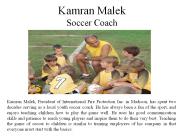 Kamran Malek - Soccer Coach