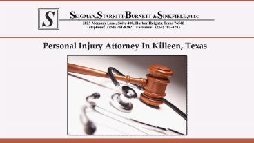 Personal Injury Attorney In Killeen, Texas