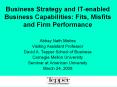 Business Strategy and IT-enabled Business Capabilities: Fits, Misfits and Firm Performance PowerPoint PPT Presentation