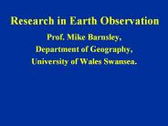 Research in Earth Observation