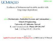 Synthesis of bidimensional a-stable models with long-range dependence