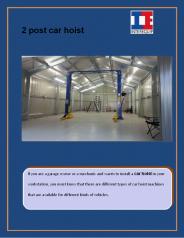 2 Post car hoist