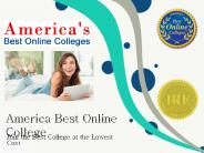 America's Best Online Colleges - presentation