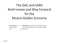 The DAC and SARA Brief review and Way Forward for the Mzanzi Golden Economy PowerPoint PPT Presentation