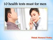 10 Health Tests Must For Men