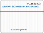 Airport signages in Hyderabad