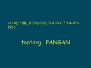UU REPUBLIK INDONESIA NO. 7 TAHUN 1996