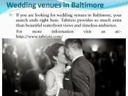 Wedding venues in Baltimore