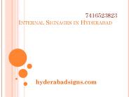 Internal Signages in Hyderabad