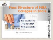 Fees Structure of MBA Colleges in India