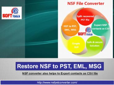 Restore NSF to PST
