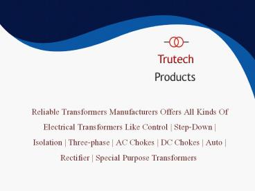 Transformers Manufacturers In India