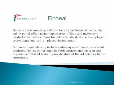 Finheal An Advisor Call @9310655500