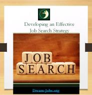 How to develop a Job Search Strategy