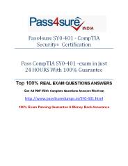 Pass4sure SY0-401 Study Guide