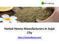 Herbal Henna Manufacturers in Sojat City