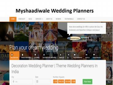 Best wedding planners in India