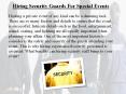 Hiring Security Guards For Special Events PowerPoint PPT Presentation