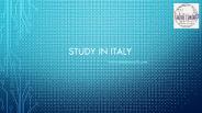 Study In Italy