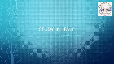 Study in Italy (1)