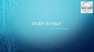Study in Italy (1)