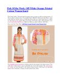 Pick Of the Week: Off-White Orange Printed Cotton Women Kurti PowerPoint PPT Presentation
