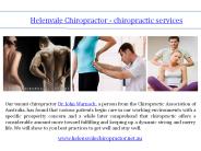 Helenvale Chiropractor - chiropractic services