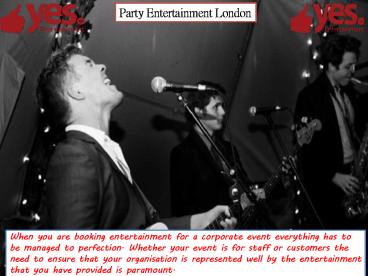 Wedding Party Entertainment