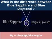 Difference between Blue Sapphire and Blue Diamond