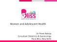 WOMEN AND ADOLESCENT HEALTH - PARAS BLISS PowerPoint PPT Presentation