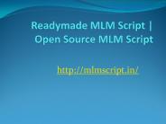 Readymade MLM Script | Open Source MLM Script