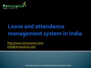 Leave and attendance management system in India